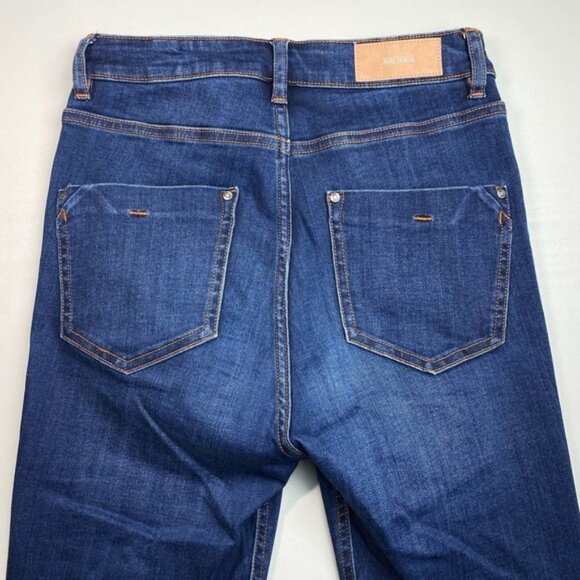 ZARA Hi Rise Denim Skinny Jeans Sz 4 Blue - Picture 6 of 7